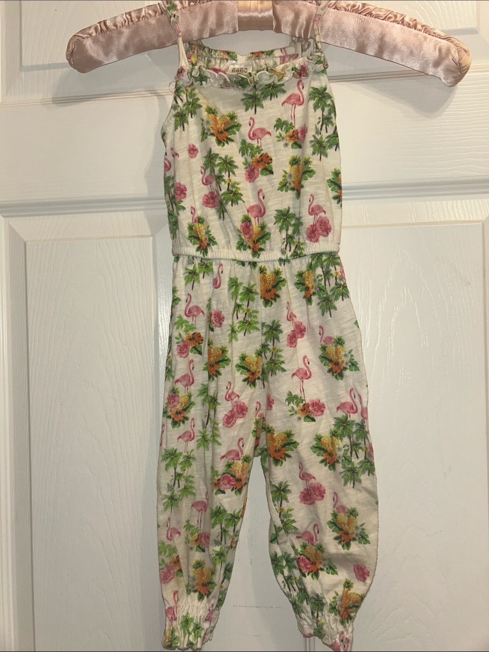 Zara Baby Flamingo & Palm Tree Print Sleeveless Romper 🦩🌴